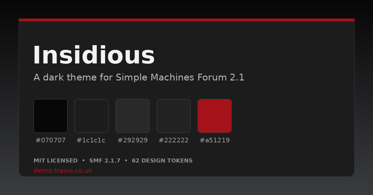 Insidious theme for SMF 2.1